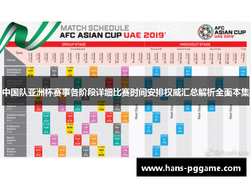 中国队亚洲杯赛事各阶段详细比赛时间安排权威汇总解析全面本集